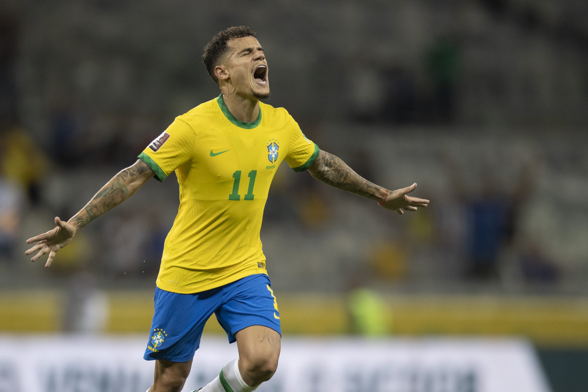 Philippe Coutinho em ação pelo Brasil