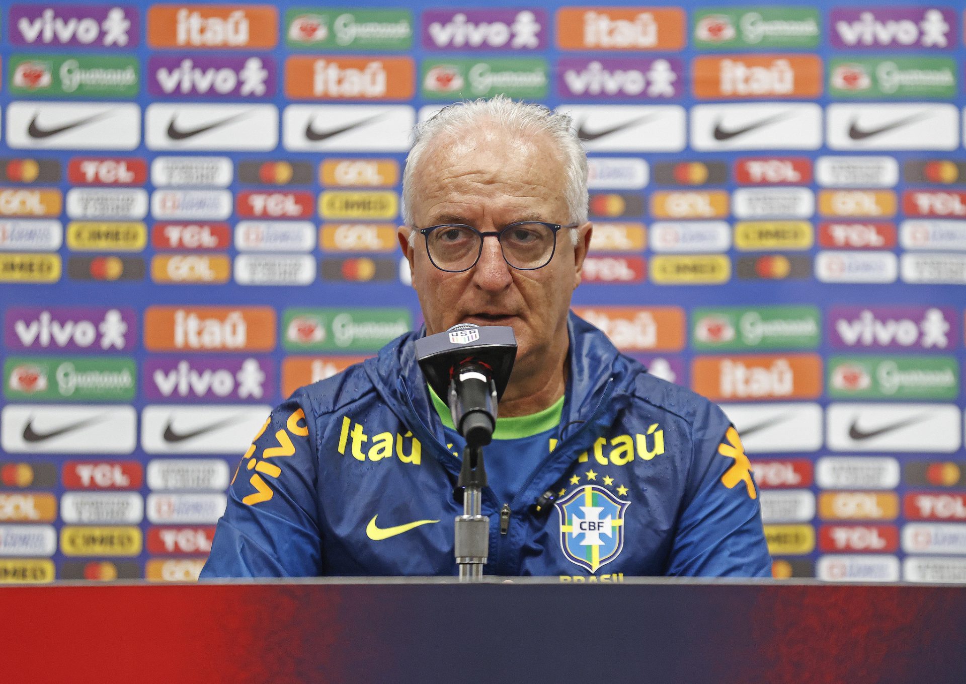 Dorival Jr. em coletiva de imprensa (Rafael Ribeiro/CBF)