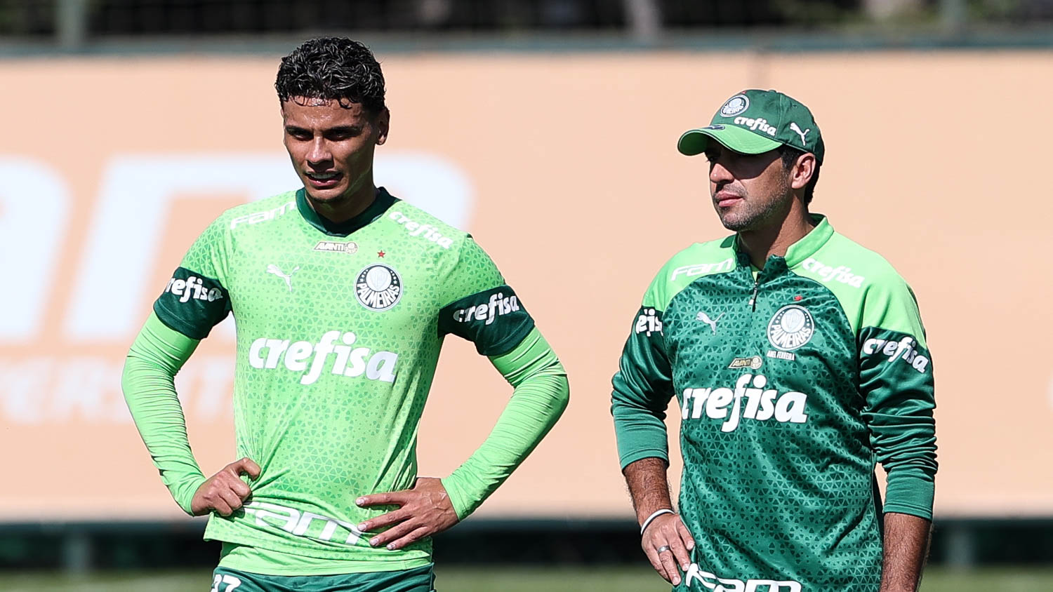 Abel Ferreira em treino do Palmeiras