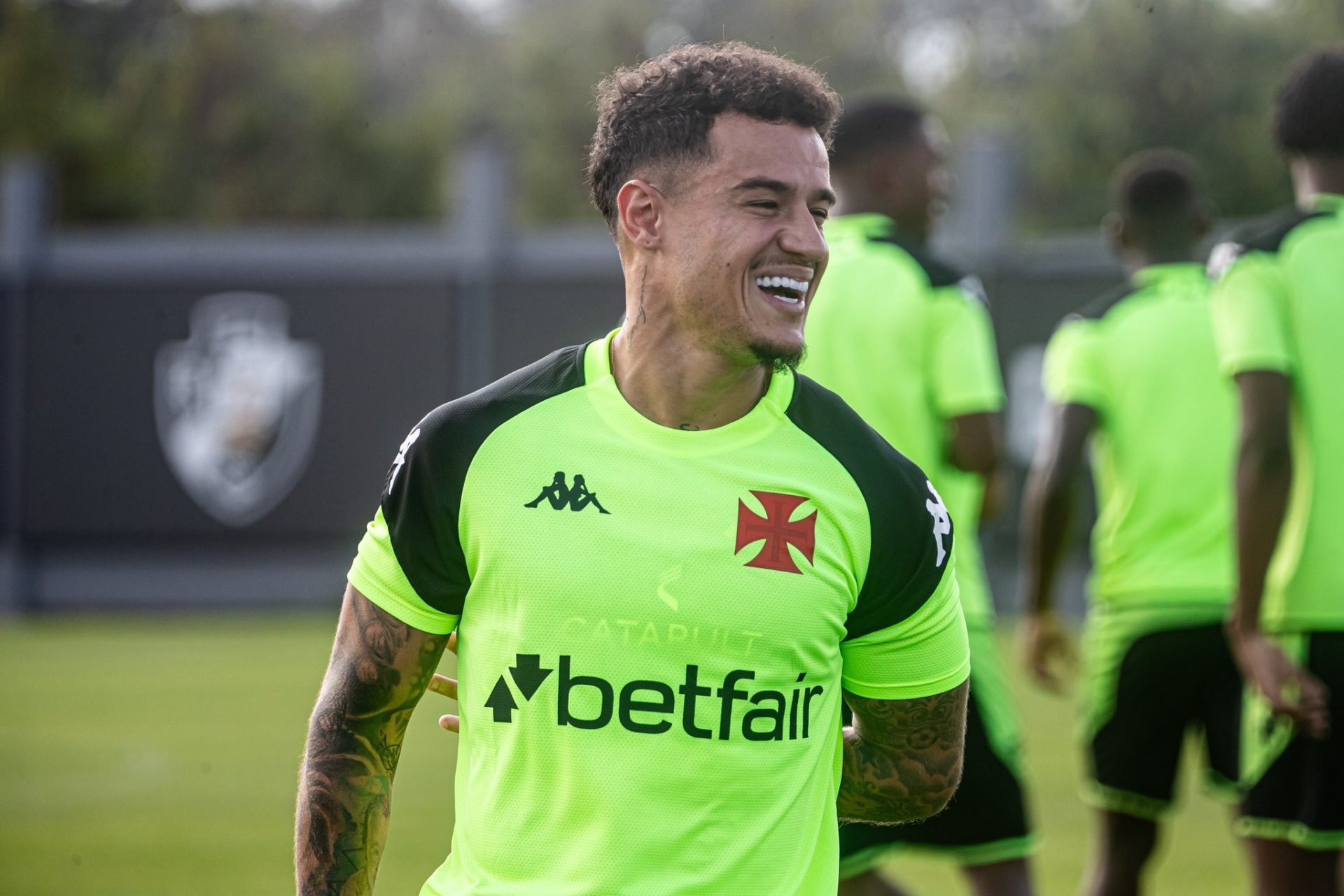 Philippe Coutinho em treino do Vasco