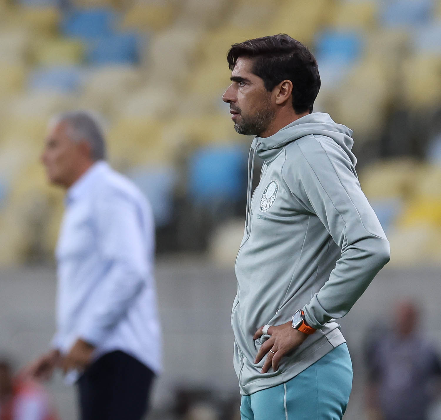 Abel Ferreira, alvo dos protestos da Mancha Verde