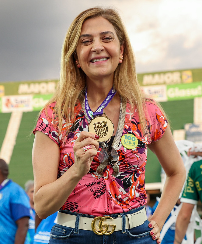 Leila Pereira, presidente do Palmeiras. Reprodução: Fabio Menotti/Palmeiras.