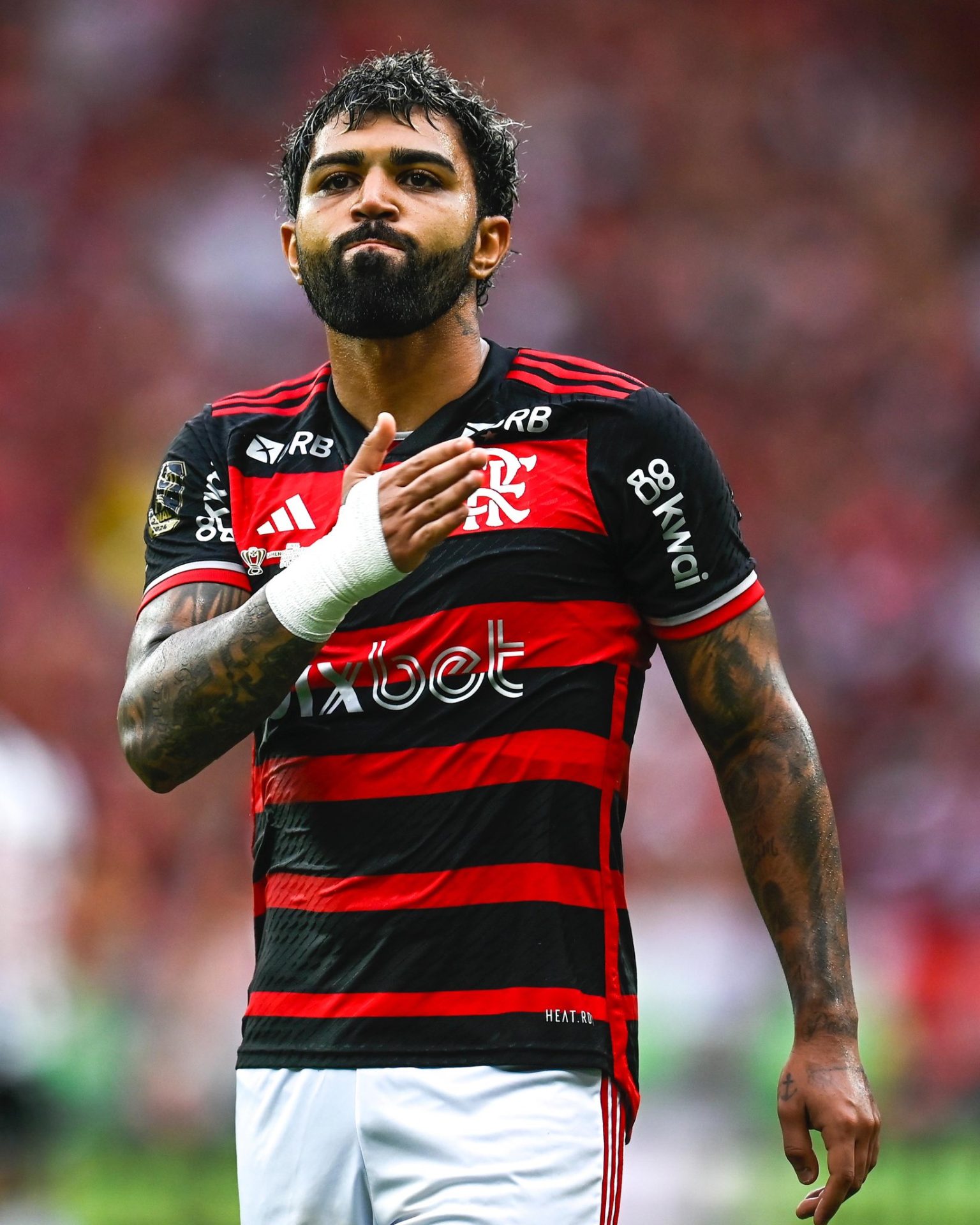 Gabigol, jogador do Flamengo. Reprodução: Marcelo Cortes / CRF.