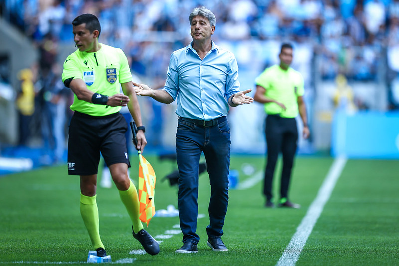 Renato Gaúcho, técnico do Grêmio. Reprodução: LUCAS UEBEL/GREMIO FBPA.