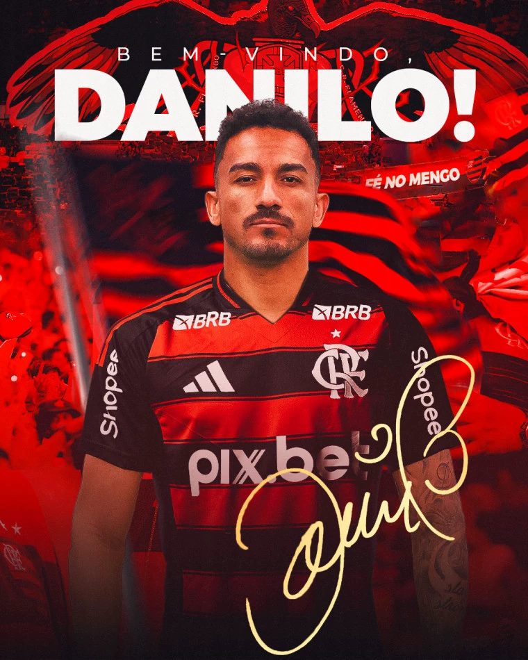 Danilo, novo jogador do Flamengo. Reprodução: CRF.