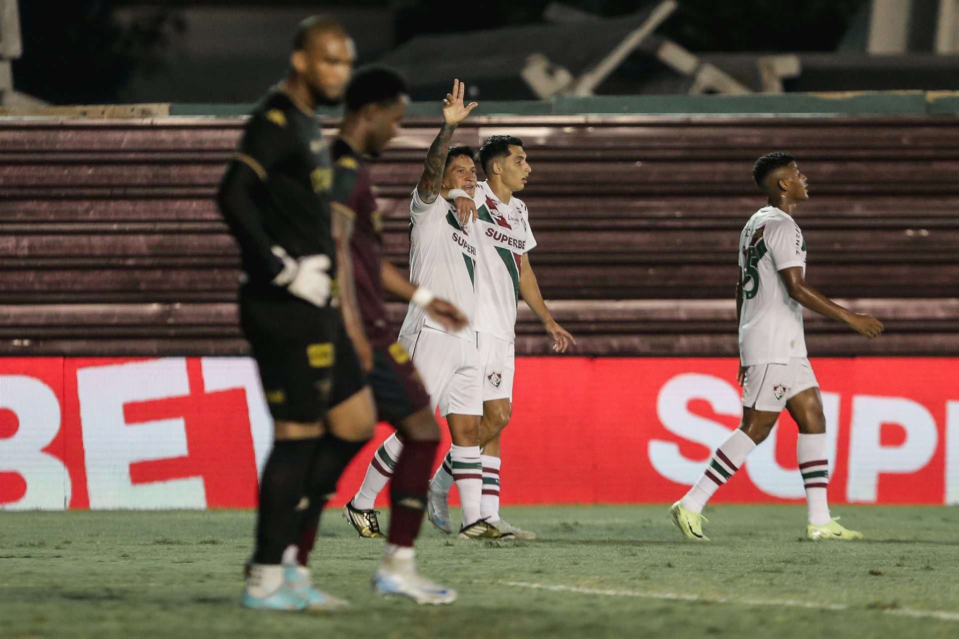 Germán Cano, atacante do Fluminense, após marcar gol contra a Portuguesa (Lucas Merçon/Fluminense FC)