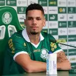 Paulinho, atacante do Palmeiras. Reprodução: Fabio Menotti/Palmeiras.