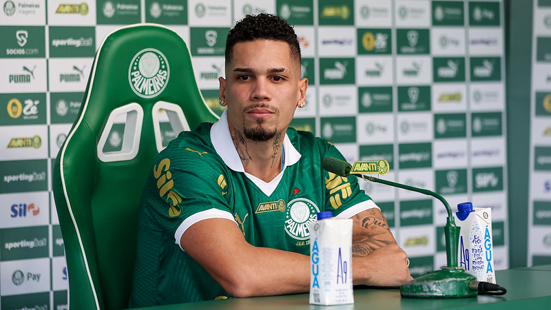 Paulinho, atacante do Palmeiras. Reprodução: Fabio Menotti/Palmeiras.