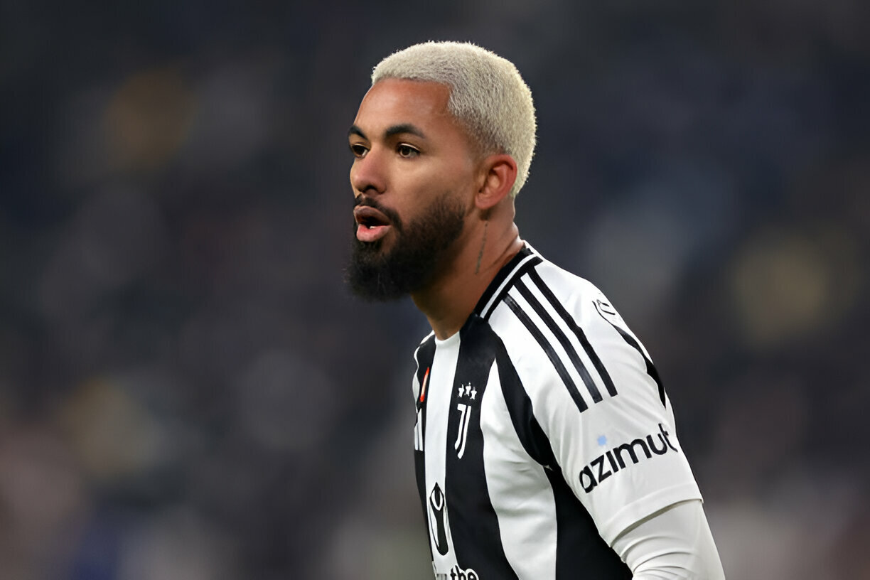 Douglas Luiz, volante da Juventus e que interessa ao Manchester City (Getty Images)