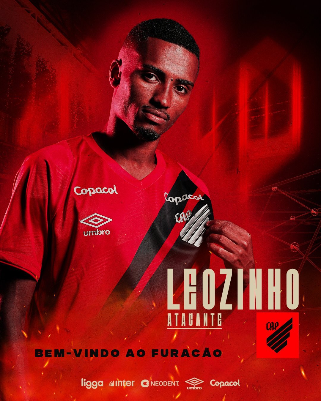 Leozinho, novo jogador do Athletico. Reprodução: X/Athletico Paranaense.