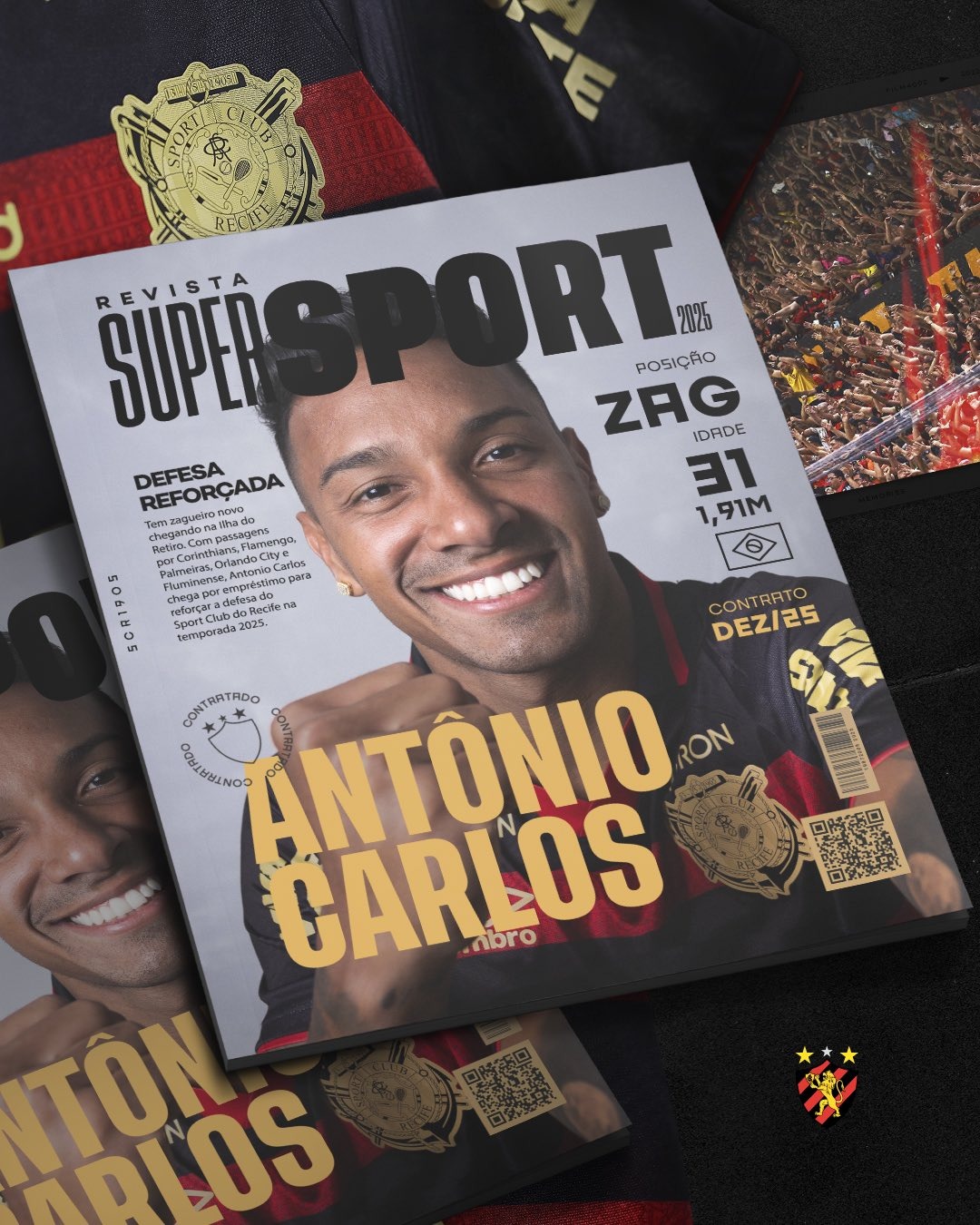 Antônio Carlos, zagueiro do Sport (Reprodução/Sport)