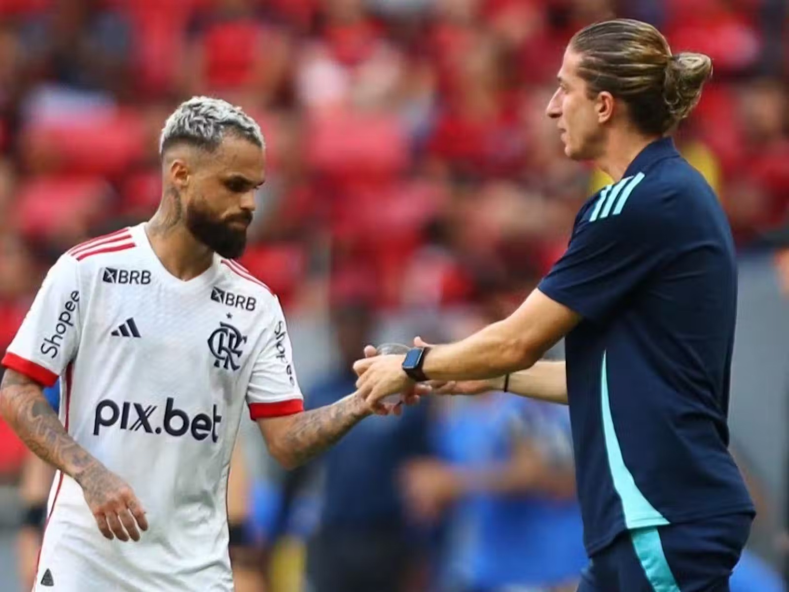 Michael e Filipe Luís, do flamengo (Reprodução)