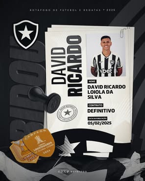 David Ricardo está regularizado e pode estrear pelo Botafogo