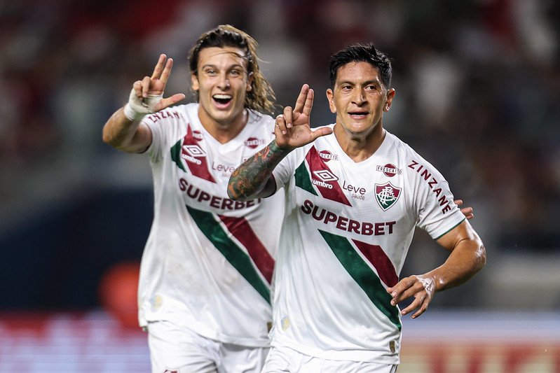 Canobbio e Cano, do Fluminense. Foto: Marcelo Gonçalves/FFC.