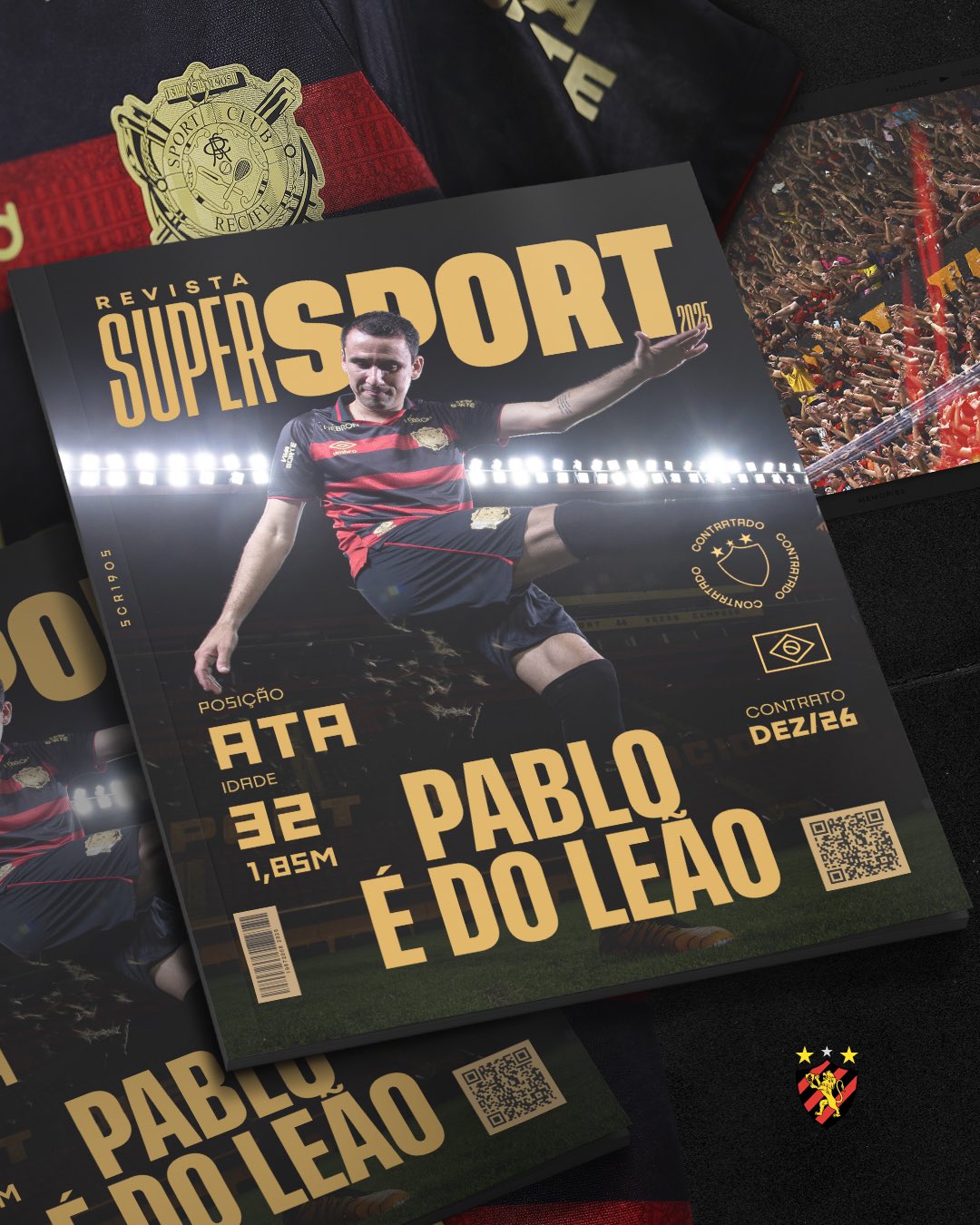 Pablo, novo atacante do Sport. Reprodução: X/Sport.