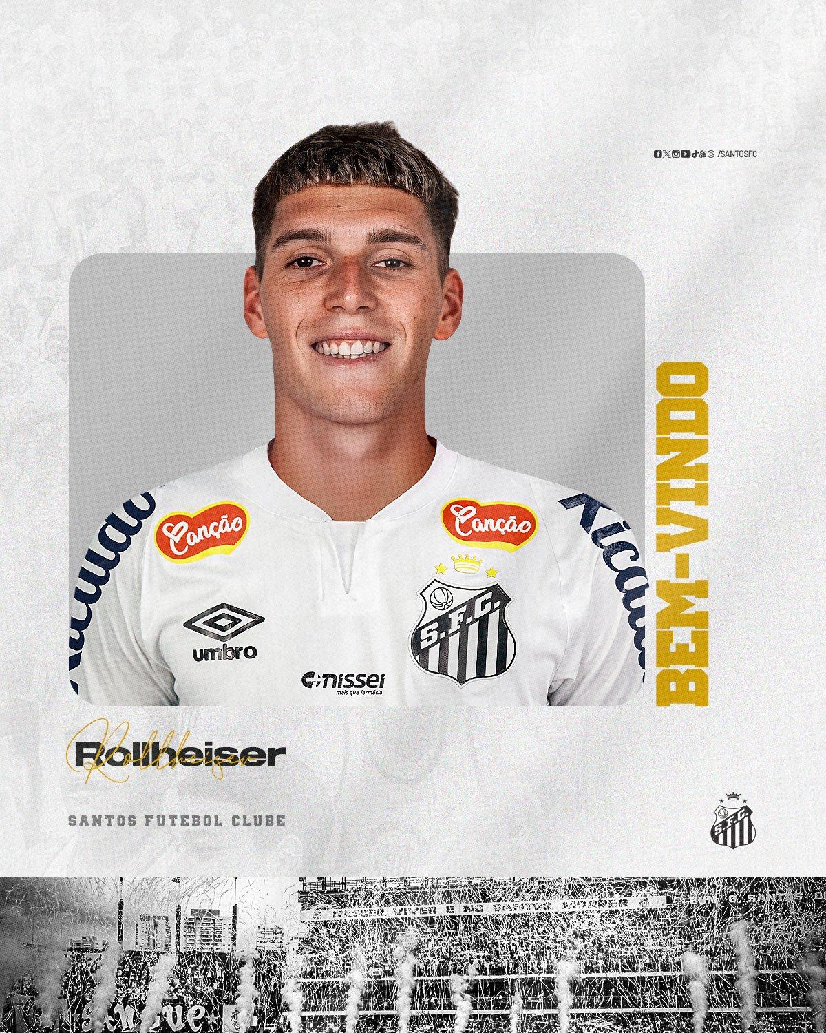 Santos contrata Rolheiser para o meio campo. (Reprodução/Santos X)