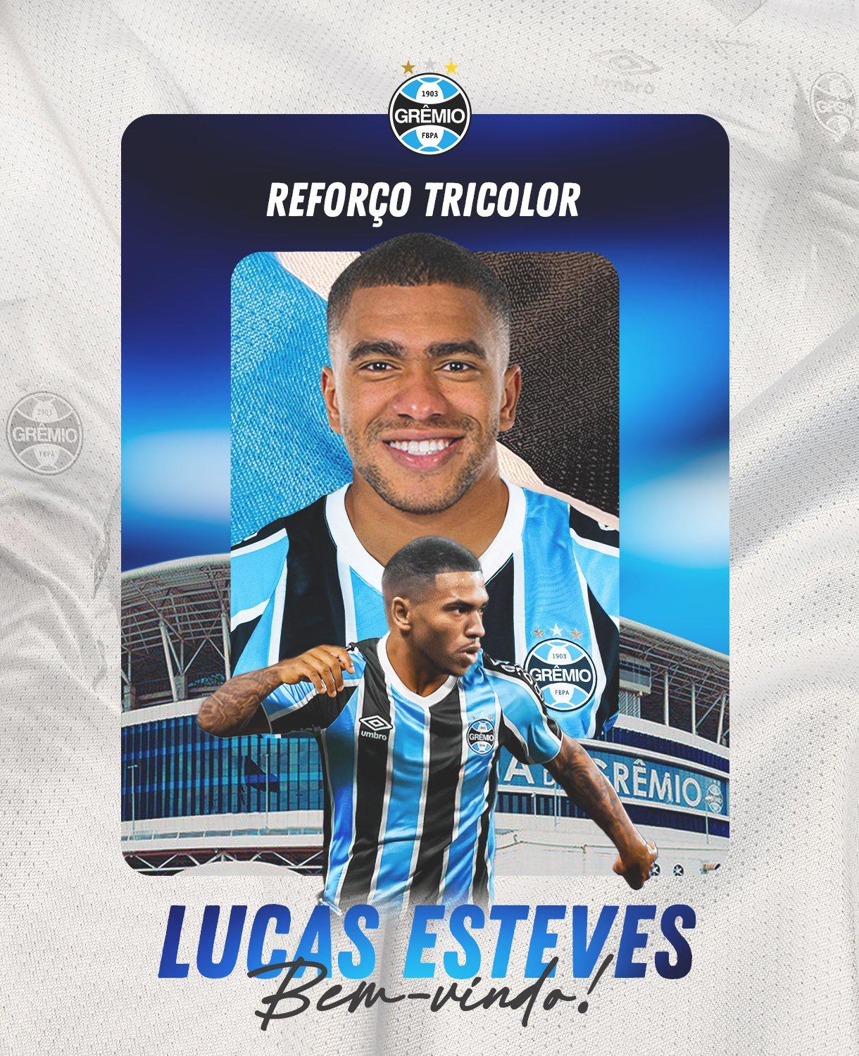 Lucas Esteves, nova contratação do Grêmio (Grêmio/Reprodução)