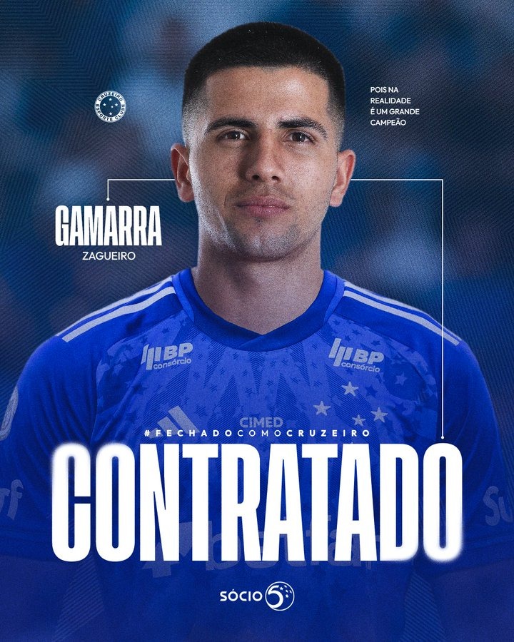 Mateo Gamarra, novo zagueiro do Cruzeiro (Reprodução/X)