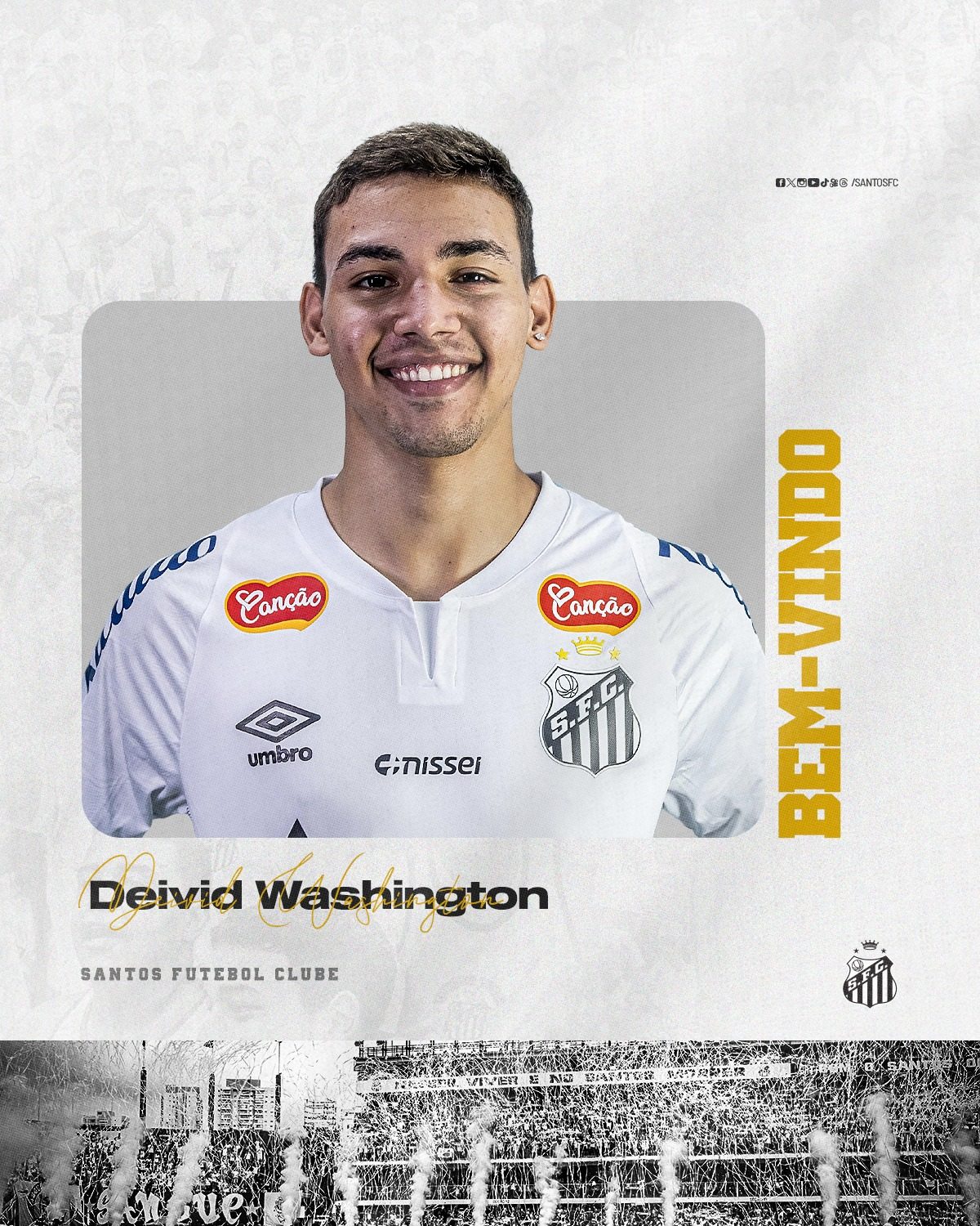 Santos anuncia retorno de Deivid Washington