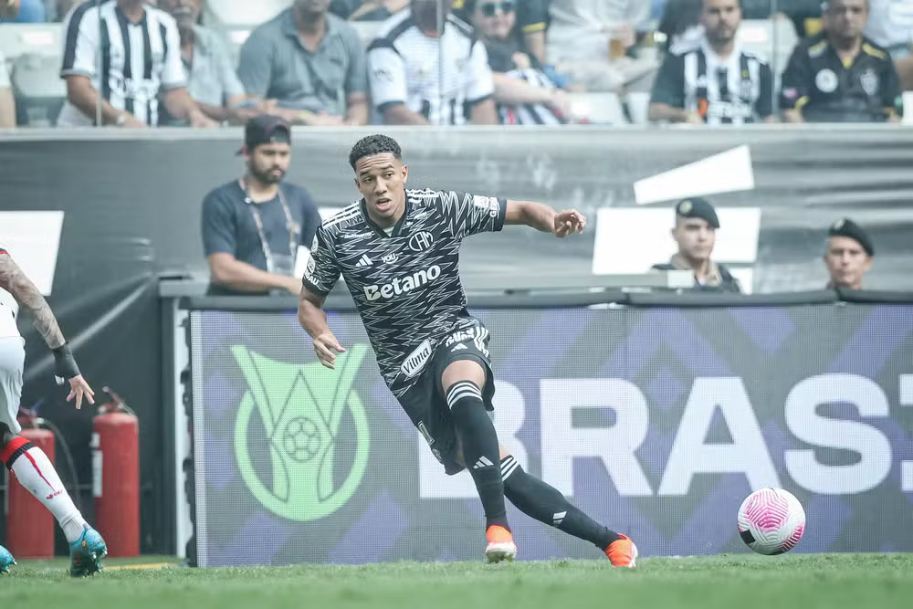 Brahian Palacios, jogador do Atlético, não deve mais reforçar o Vasco. Foto: Pedro Souza/Atlético.