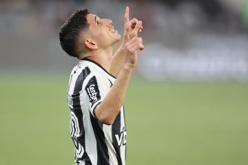 Savarino celebra o gol da vitória contra o Fluminense. Foto: Vitor Silva/Botafogo.