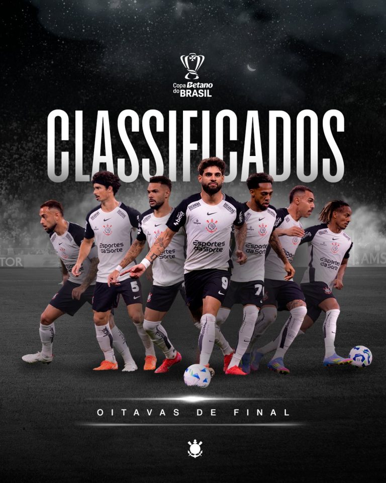 Corinthians está classificado para as oitavas de final da Copa do Brasil. Foto: Divulgação/Corinthians.