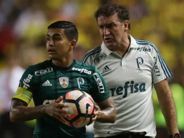 Dudu e Cuca durante passagem pelo Palmeiras (Foto: Cesar Greco/Ag. Palmeiras)