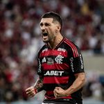 Arrascaeta, do Flamengo, comemora gol. Foto: @fernando.silvadm.