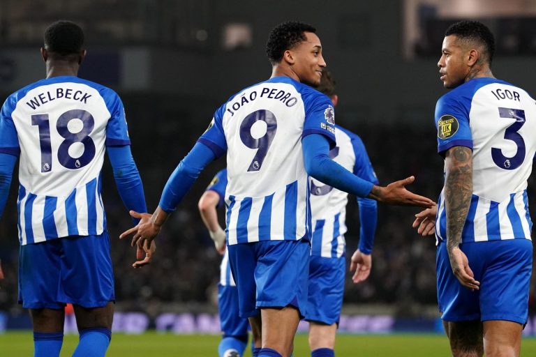 João tem contrato até junho de 2028 com o Brighton | Foto: Gareth Fuller - PA