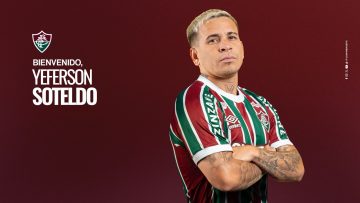 Soteldo com a camisa do Fluminense