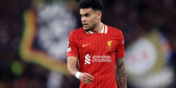 Luis Díaz, jogador do Liverpool. Foto: IMAGO.