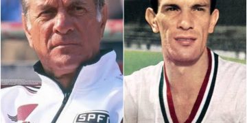 Telê Santana com as camisas dos dois clubes onde é ídolo