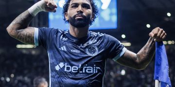 Gabigol durante comemoração de gol pelo Cruzeiro | Foto: Gustavo Aleixo - Cruzeiro