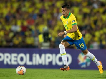 Reinier durante partida da Seleção Sub-20 | Foto: Lucas Figueiredo - CBF