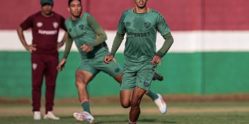 Isaque durante treino do Fluminense | Foto: Marcelo Gonçalves - Fluminense