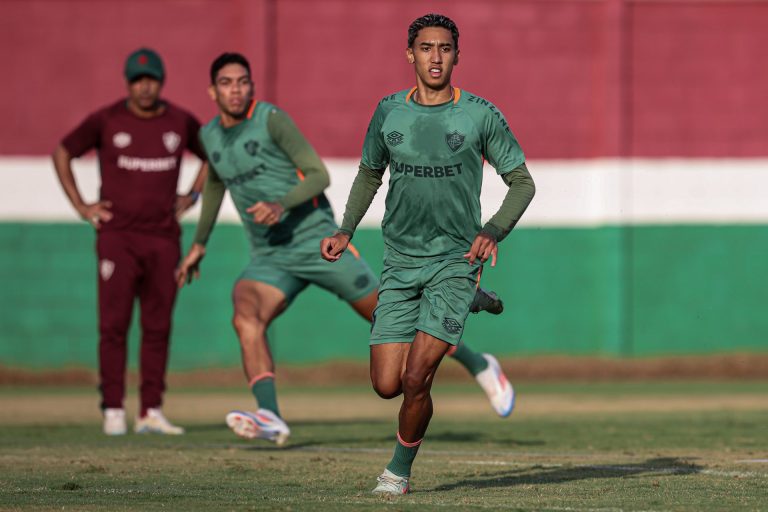Isaque durante treino do Fluminense | Foto: Marcelo Gonçalves - Fluminense