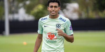 Recentemente Luighi renovou seu contrato com o Palmeiras até 2029 | Foto: Leto Ribas - CBF