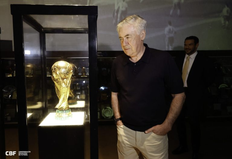 CBF quer renovar com Ancelotti até 2030 | Foto: @rafaelribeirorio