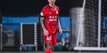 Bruno Nazário atuando pelo Henan FC | Foto: Divulgação - Henan FC