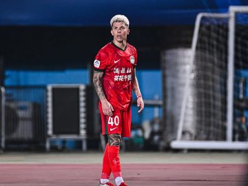 Bruno Nazário atuando pelo Henan FC | Foto: Divulgação - Henan FC
