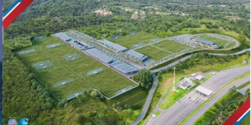 Imagem do projeto do novo CT do Bahia, que tem previsão para ser entregue em 2027 | Foto: Divulgação Bahia