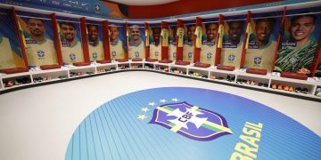 Vestiário do Brasil no amistoso diante de Senegal (Foto: Rafael Ribeiro/CBF)