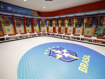 Vestiário do Brasil no amistoso diante de Senegal (Foto: Rafael Ribeiro/CBF)