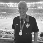 Celso barros no Maracanã assistindo o jogo do Fluminense.