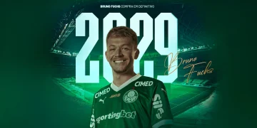 Bruno Fuchs assinou contrato até final de 2029 com Palmeiras | Foto: Divulgação - Palmeiras