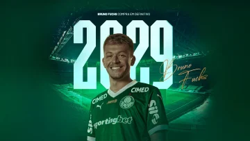 Bruno Fuchs assinou contrato até final de 2029 com Palmeiras | Foto: Divulgação - Palmeiras