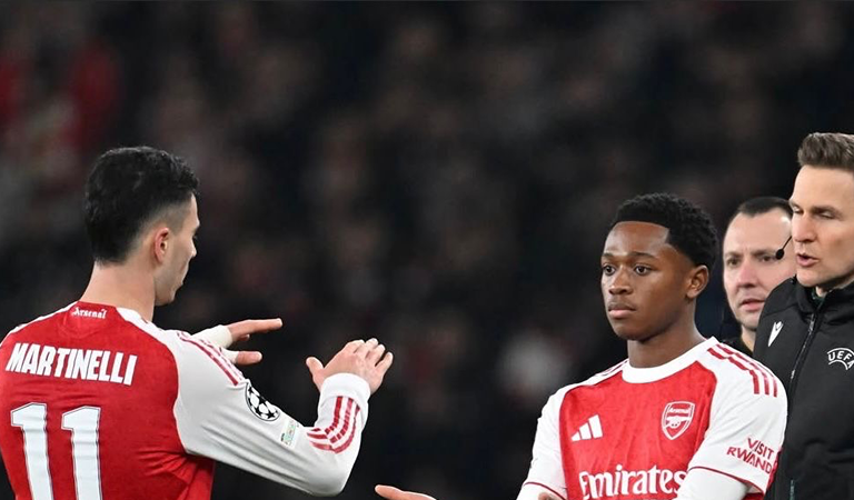Martinelli brilha e Arsenal faz história na Champions League