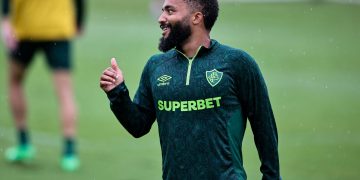 Samuel Xavier durante treino do Fluminense | Foto: Marcelo Gonçalves - Fluminense