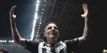 Arana durante comemoração de gol pelo Galo | Foto: Pedro Souza - Atlético