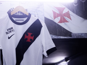 Camisa do Vasco para a partida diante do Palmeiras